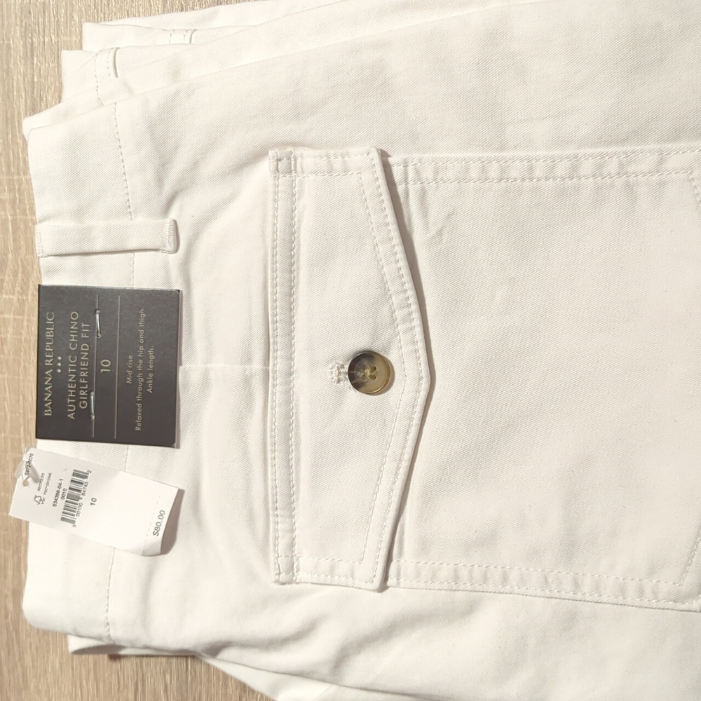 Banana Republic White Chino Pants
